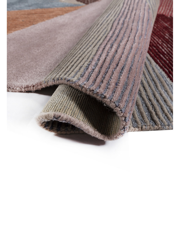 come around beige and brown wool and viscose hand tufted Rug - FoldShot come around beige and brown wool and viscose hand tufted Rug - FoldShot